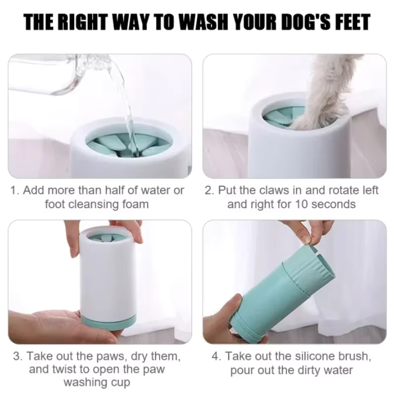Lavadora automática de patas para mascotas