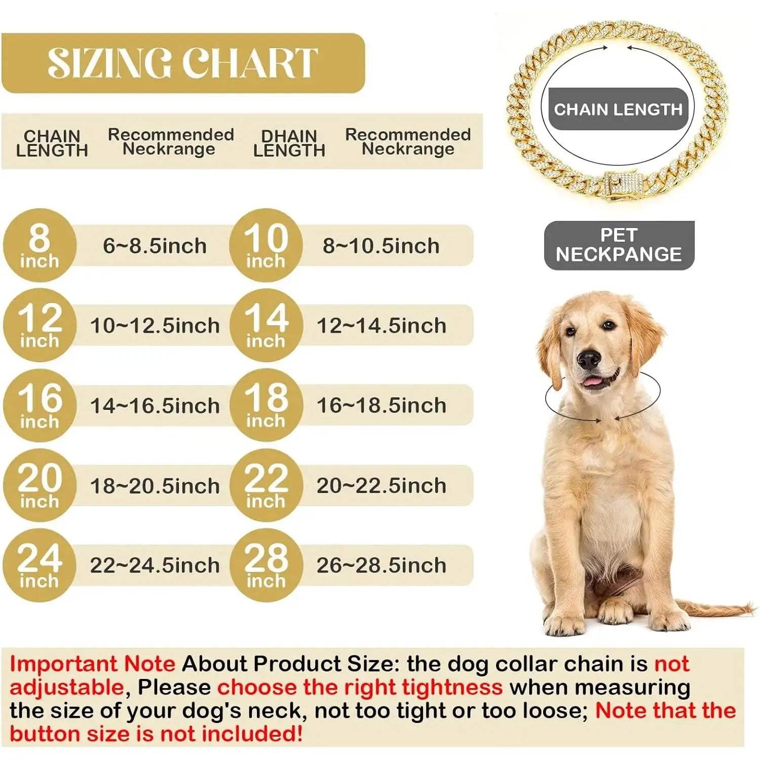 European and American Hip-Hop Pet Dog Collar, Diamond Collar, Metal Chain Necklace with Safety Clasp, Cuban-Style Pet Collar Accessory, Suitable for Small, Medium, and Large Dogs and Cats Dog Mom Must-Have! Luxury Iced Out Pet Necklace